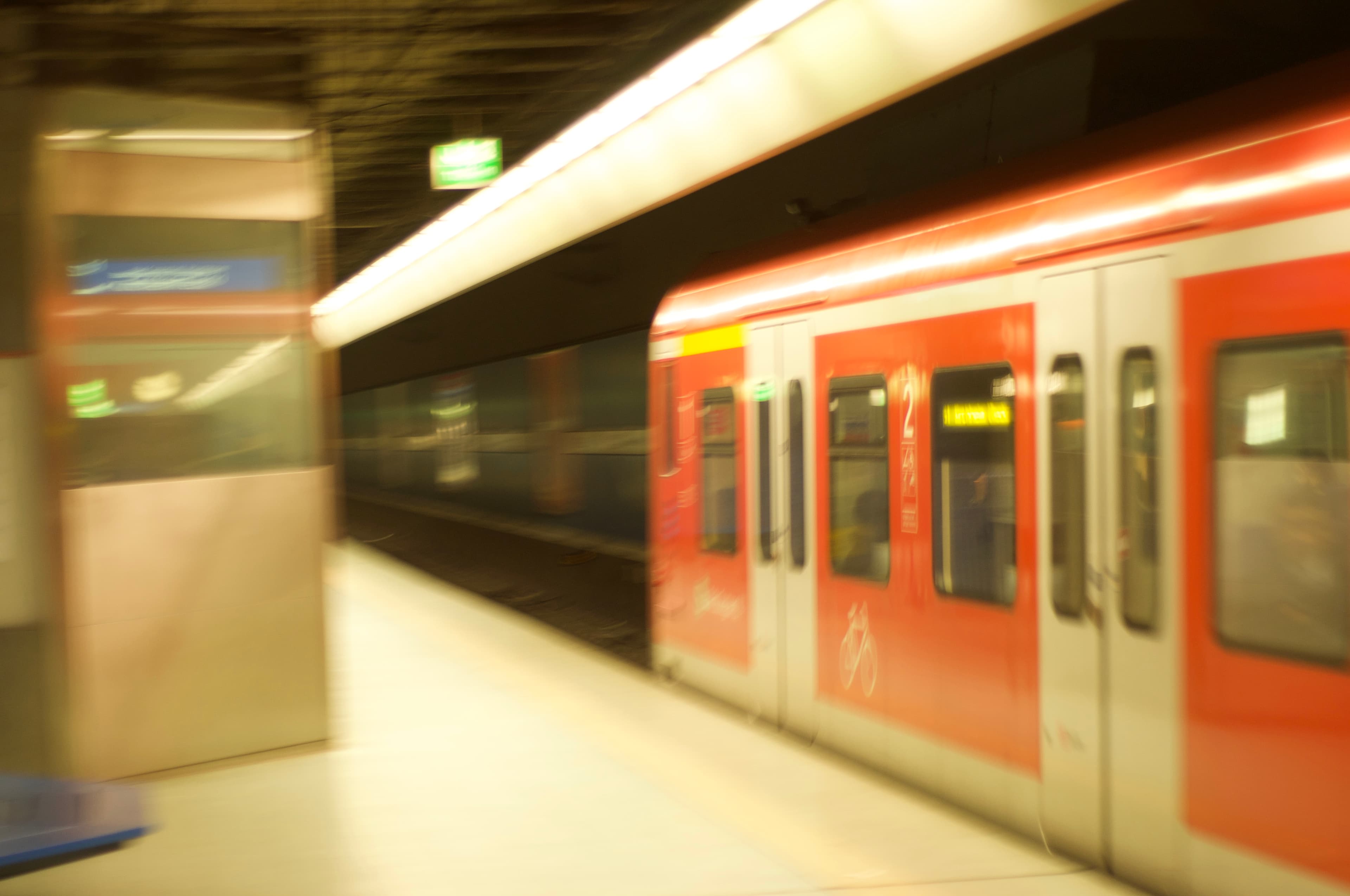 Verschwommene, Stuttgarter S-Bahn.