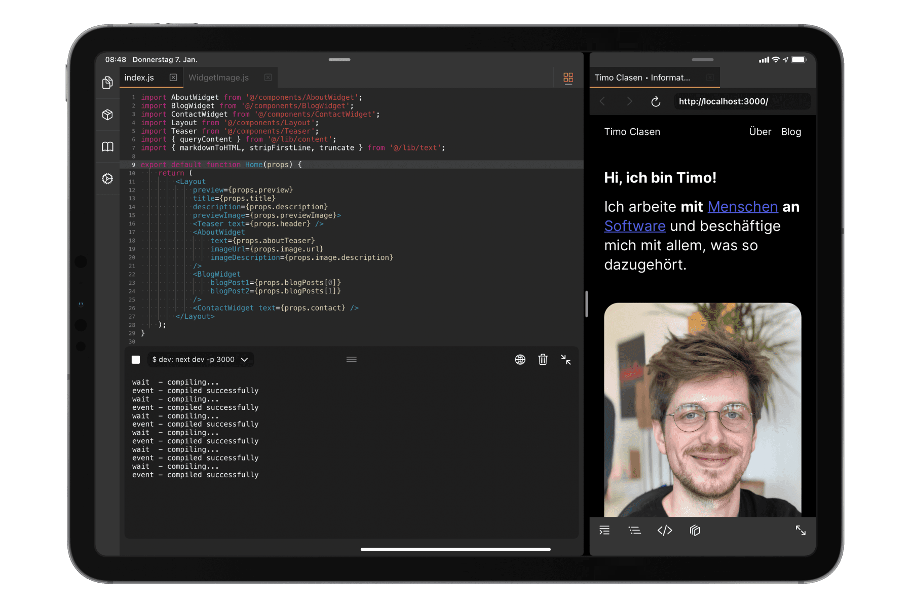 Web-Entwicklung auf dem iPad